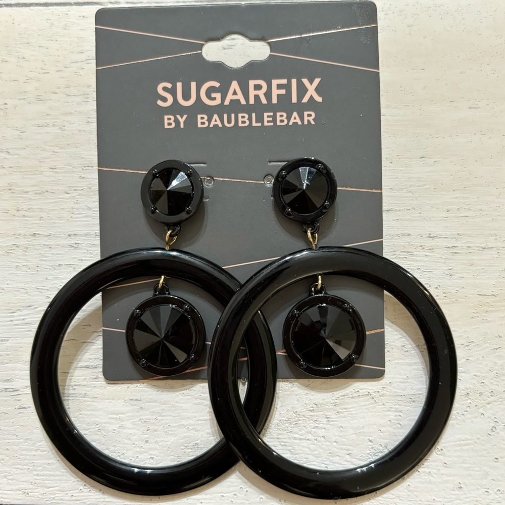 Black Hoop Earrings
